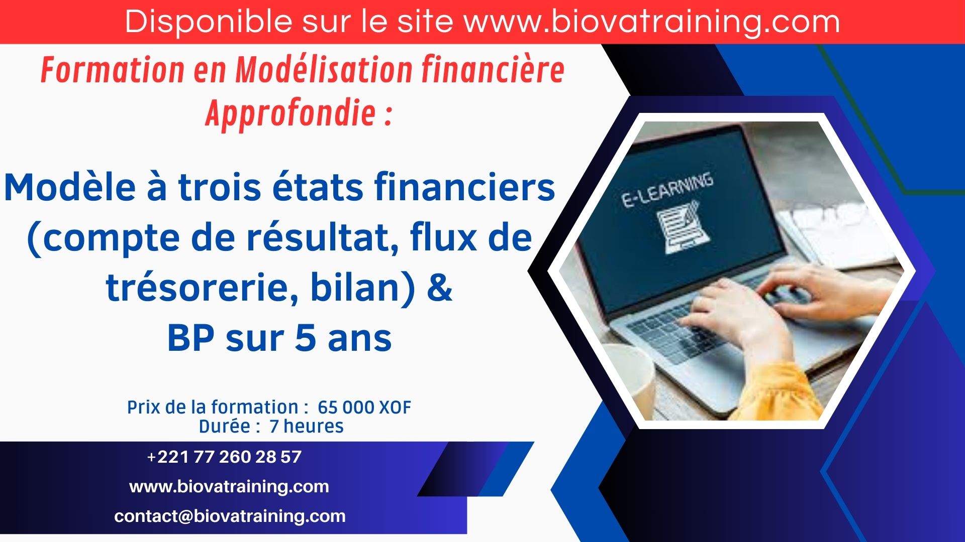 Modélisation financière Approfondie : Modèle à trois états financiers (compte de résultat, flux de trésorerie, bilan) & BP sur 5 ans